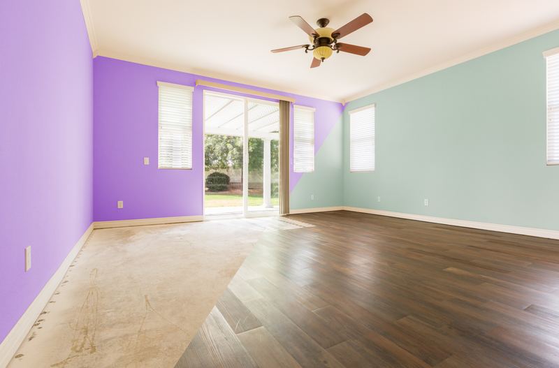Hardwood floor repair before and after